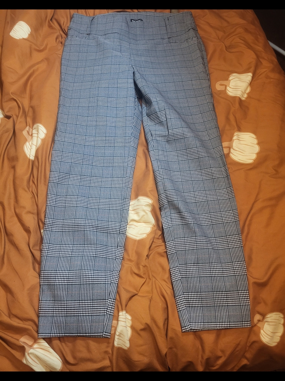 Soho Glen Plaid Trousers in Black, White and Rust